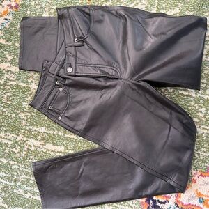 AGOLDE Black REAL Leather Pants
